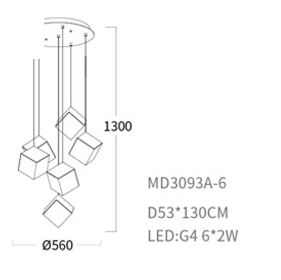 Chandelier YONDER — designer chandelier, custom lighting by RODESIGNE