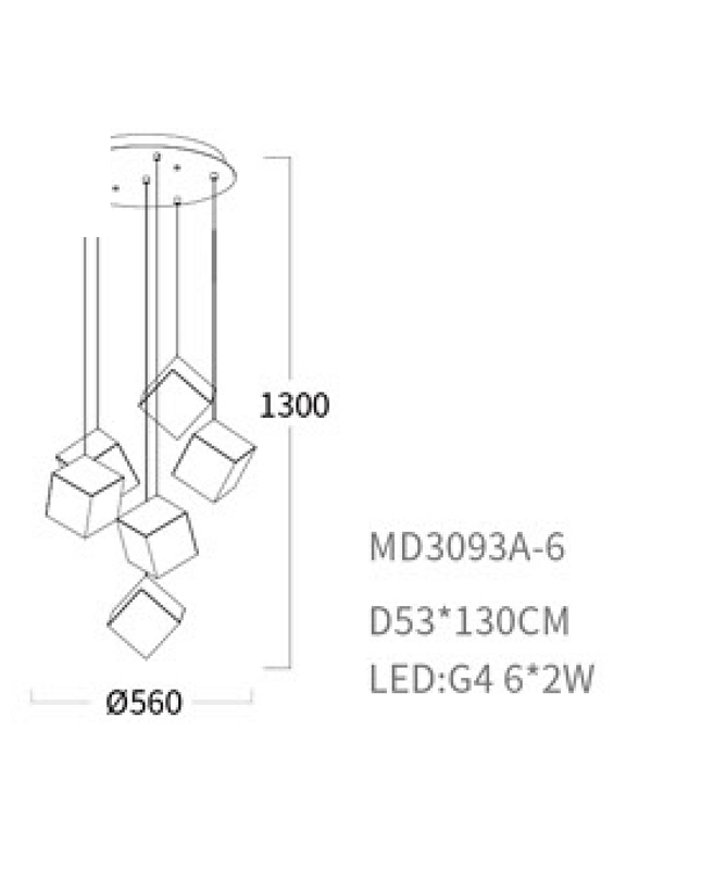 Chandelier YONDER — designer chandelier, custom lighting by RODESIGNE