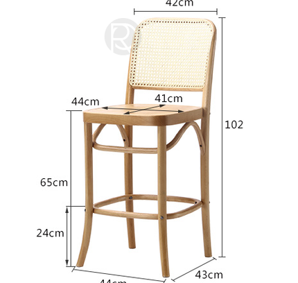 Bar stool HOFFMANN by Rodesigne