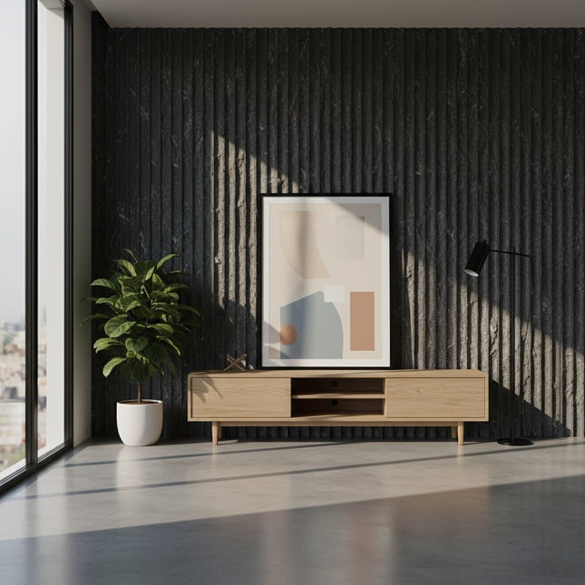 Wall Panel LINE STONE BOARD — decorative acoustic wall panel, sound absorption by RODESIGNE