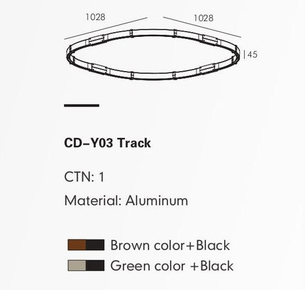 Track Rail MOBIUS-Y — track lighting accessory, technical lighting by RODESIGNE