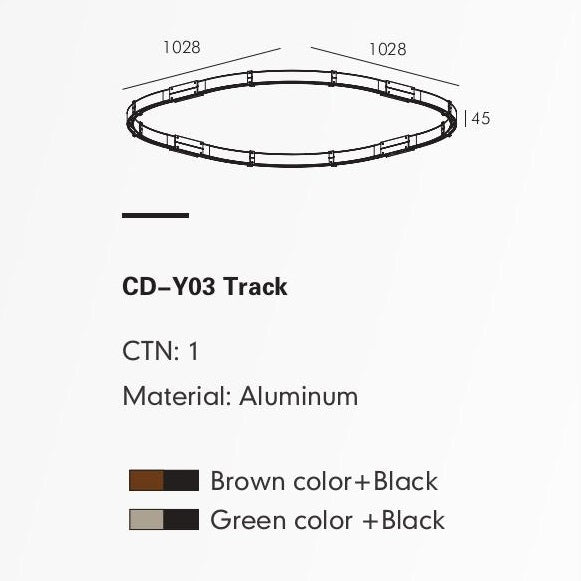 Track Rail MOBIUS-Y — track lighting accessory, technical lighting by RODESIGNE