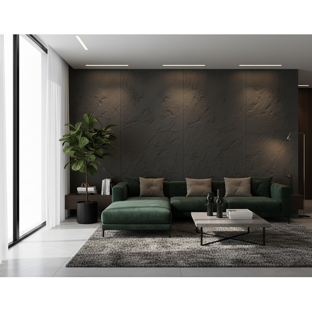 Panel FLAME STONE — decorative acoustic wall panel, sound absorption by RODESIGNE