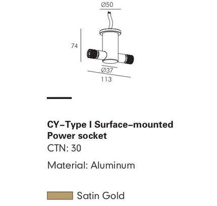 Input Connector CANINO-14 — track lighting accessory, technical lighting by RODESIGNE