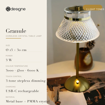 LUMA table lamp - Granule shade - specs