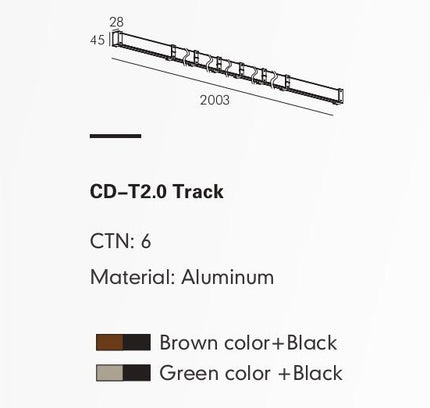Track Rail MOBIUS-L — track lighting accessory, technical lighting by RODESIGNE
