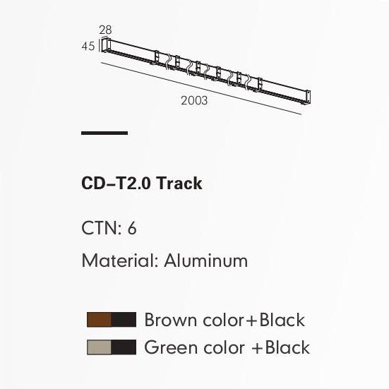 Track Rail MOBIUS-L — track lighting accessory, technical lighting by RODESIGNE