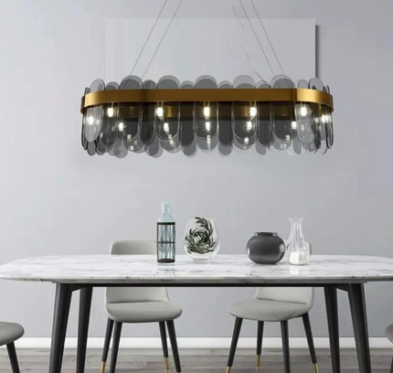 Chandelier WANAS LONG by Rodesigne — brass designer chandelier, custom lighting by RODESIGNE
