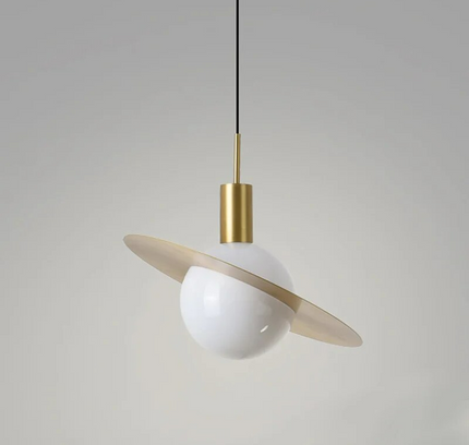 Pendant lamp SATURNE by Rodesigne — brass modern pendant light, custom designer lighting by RODESIGNE