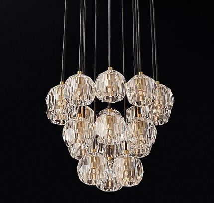 Chandelier DENOLIA SKOP by Rodesigne — brass designer chandelier, custom lighting by RODESIGNE