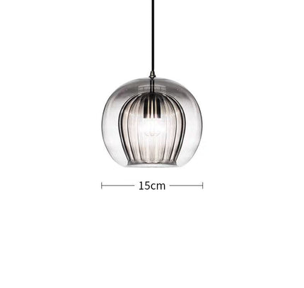 Pendant Light PLEATED CRYSTAL — glass modern pendant light, custom designer lighting by RODESIGNE