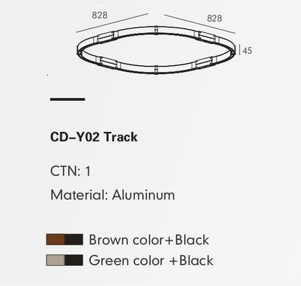 Track Rail MOBIUS-Y — track lighting accessory, technical lighting by RODESIGNE
