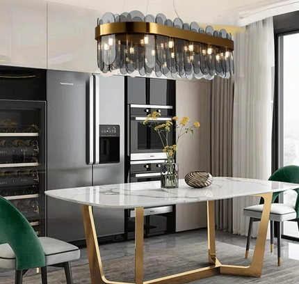 Chandelier WANAS LONG by Rodesigne — brass designer chandelier, custom lighting by RODESIGNE