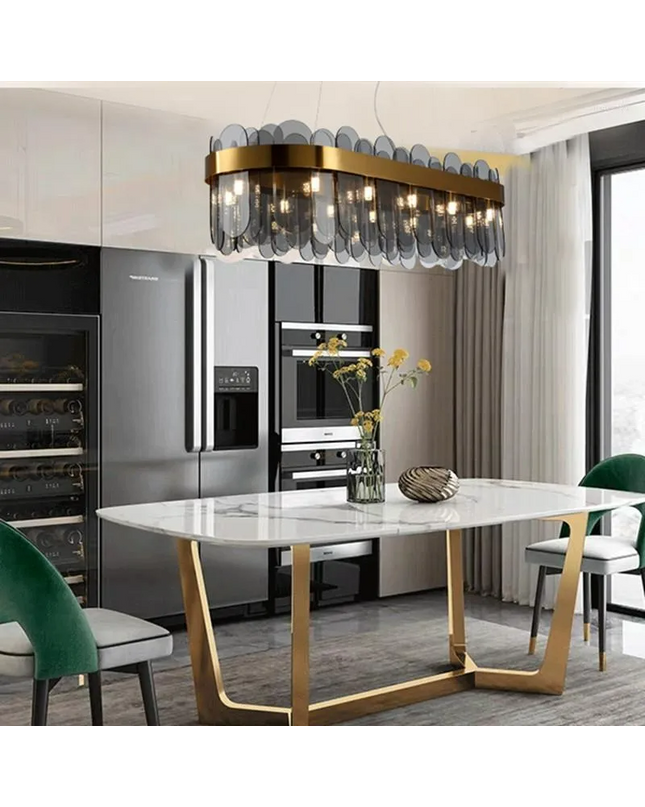 Chandelier WANAS LONG by Rodesigne — brass designer chandelier, custom lighting by RODESIGNE