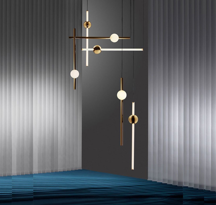 Pendant lamp ORION GLOBE by Rodesigne — brass modern pendant light, custom designer lighting by RODESIGNE