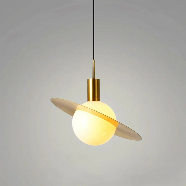 Pendant lamp SATURNE by Rodesigne — brass modern pendant light, custom designer lighting by RODESIGNE