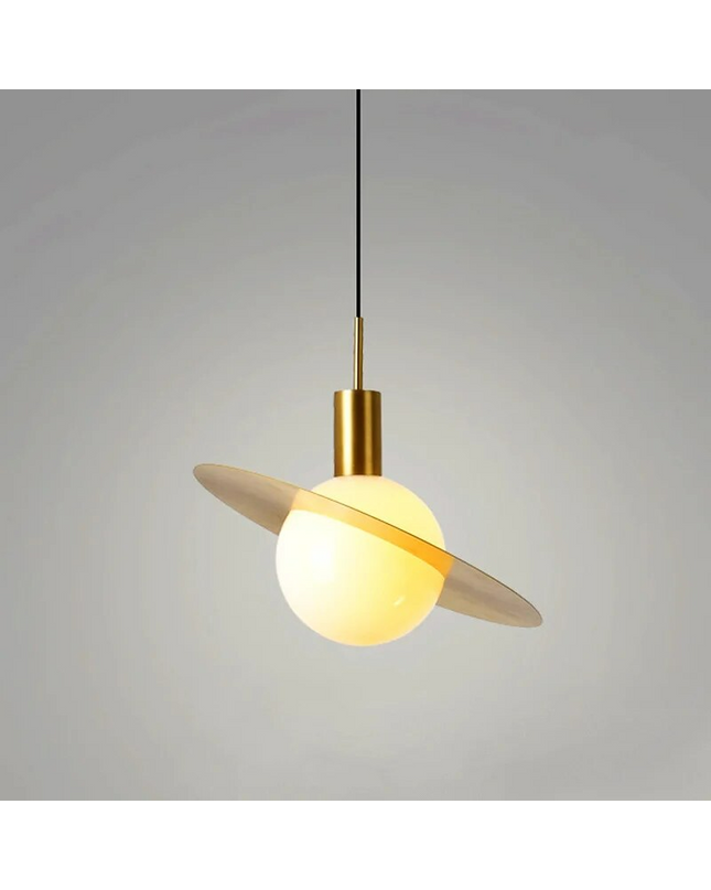 Pendant lamp SATURNE by Rodesigne — brass modern pendant light, custom designer lighting by RODESIGNE