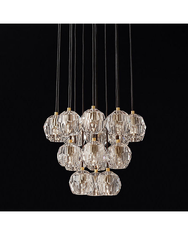 Chandelier DENOLIA SKOP by Rodesigne — brass designer chandelier, custom lighting by RODESIGNE