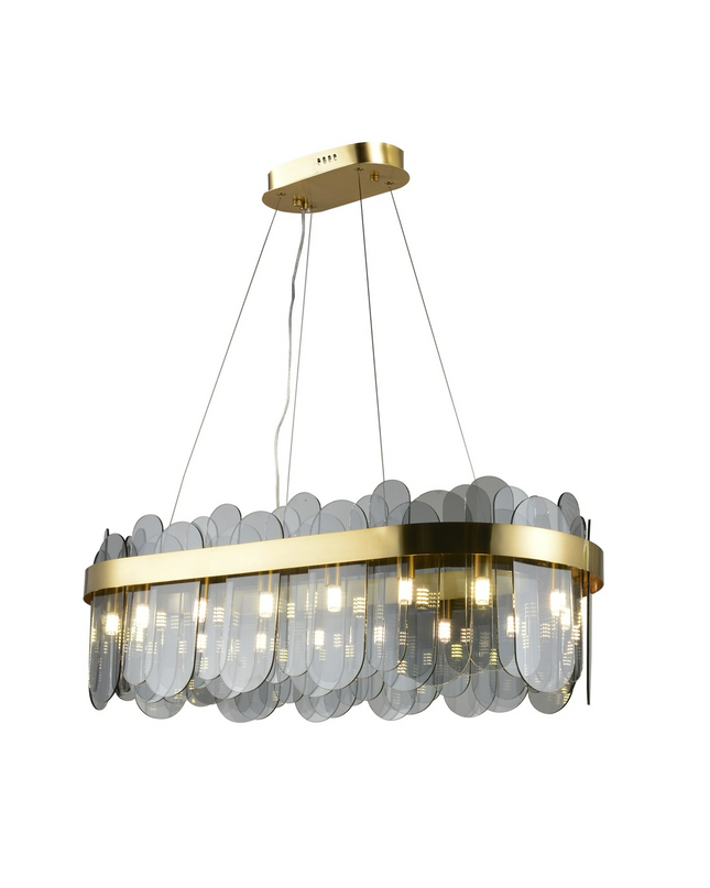 Chandelier WANAS LONG by Rodesigne — brass designer chandelier, custom lighting by RODESIGNE