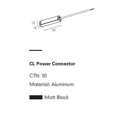 Connector FABIO — track lighting accessory, technical lighting by RODESIGNE