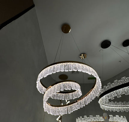 Chandelier KROWLY by Rodesigne — brass designer chandelier, custom lighting by RODESIGNE