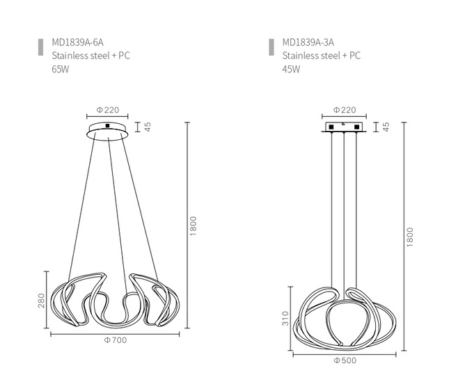Chandelier NESTER