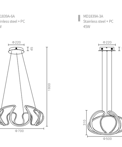 Chandelier NESTER