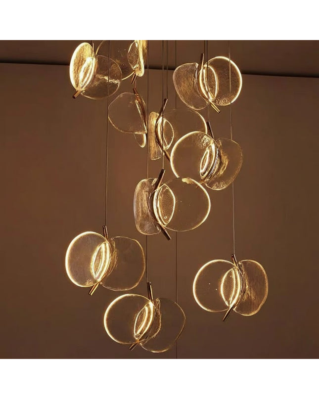 Pendant Light RINGORA — glass modern pendant light, custom designer lighting by RODESIGNE