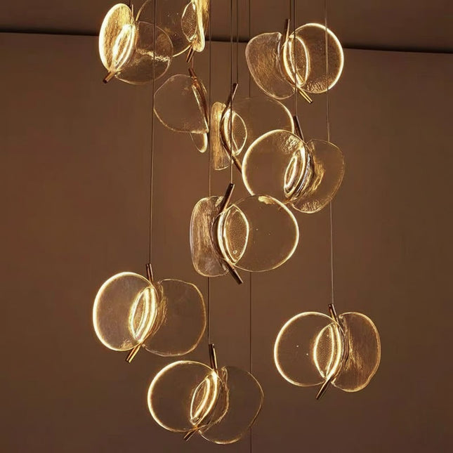 Pendant Light RINGORA — glass modern pendant light, custom designer lighting by RODESIGNE