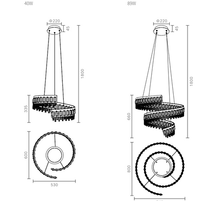 Chandelier SANDRO — designer chandelier, custom lighting by RODESIGNE