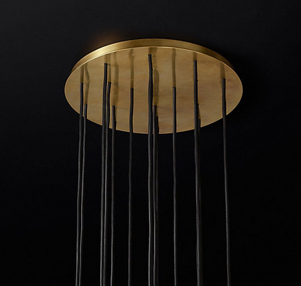 Chandelier DENOLIA SKOP by Rodesigne — brass designer chandelier, custom lighting by RODESIGNE
