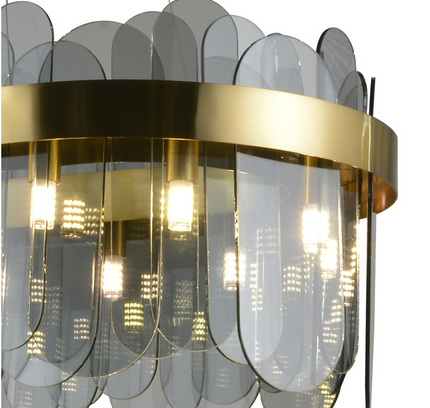 Chandelier WANAS LONG by Rodesigne — brass designer chandelier, custom lighting by RODESIGNE