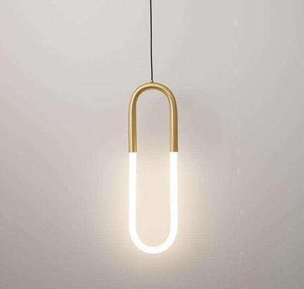 Pendant lamp RUDI LOOP by Rodesigne — brass modern pendant light, custom designer lighting by RODESIGNE