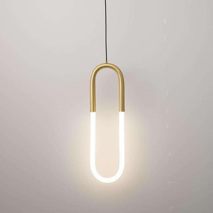 Pendant lamp RUDI LOOP by Rodesigne — brass modern pendant light, custom designer lighting by RODESIGNE