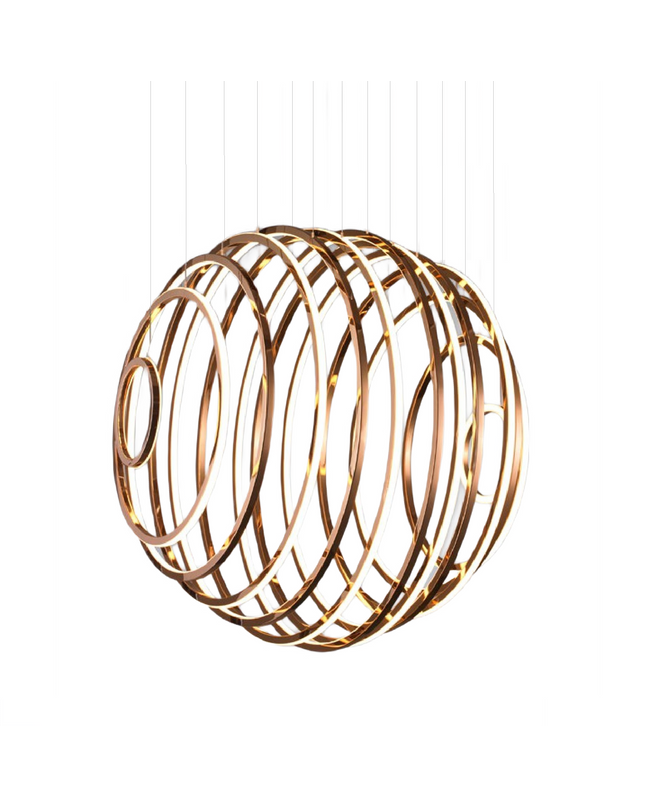 Chandelier AERRONDO — designer chandelier, custom lighting by RODESIGNE