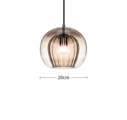 Pendant Light PLEATED CRYSTAL — glass modern pendant light, custom designer lighting by RODESIGNE