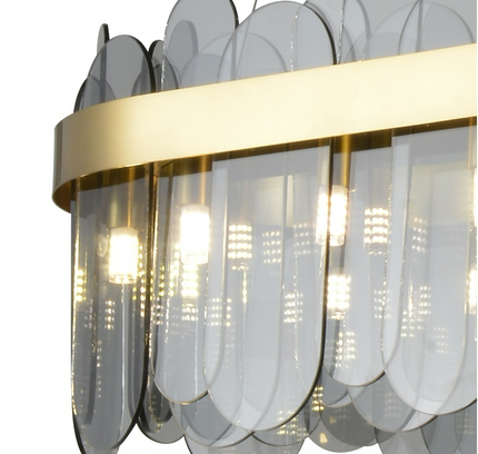 Chandelier WANAS LONG by Rodesigne — brass designer chandelier, custom lighting by RODESIGNE