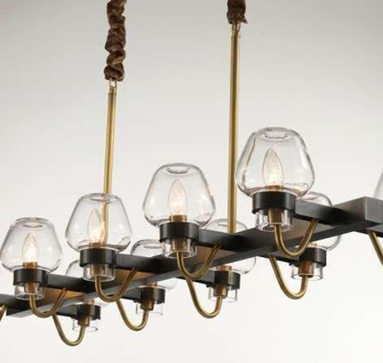 Chandelier KANTUM LONG — designer chandelier, custom lighting by RODESIGNE