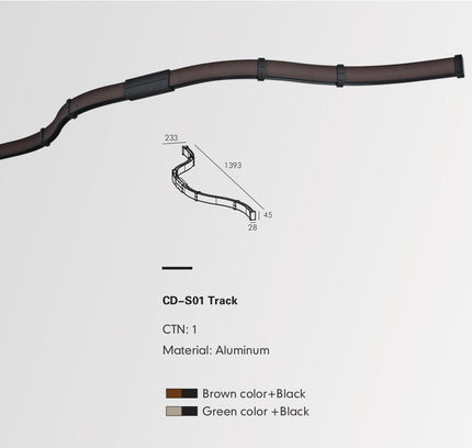 Track Rail MOBIUS-S — track lighting accessory, technical lighting by RODESIGNE
