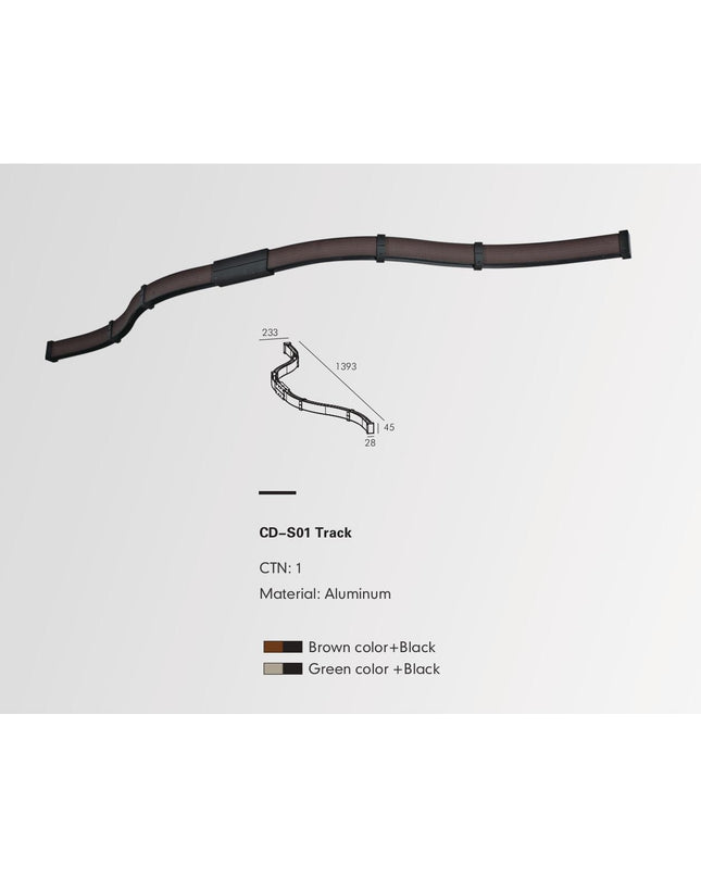 Track Rail MOBIUS-S — track lighting accessory, technical lighting by RODESIGNE