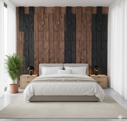 Panel OLD WOOD-STRIPS — decorative acoustic wall panel, sound absorption by RODESIGNE