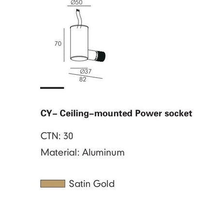 Input Connector CANINO-12 — track lighting accessory, technical lighting by RODESIGNE