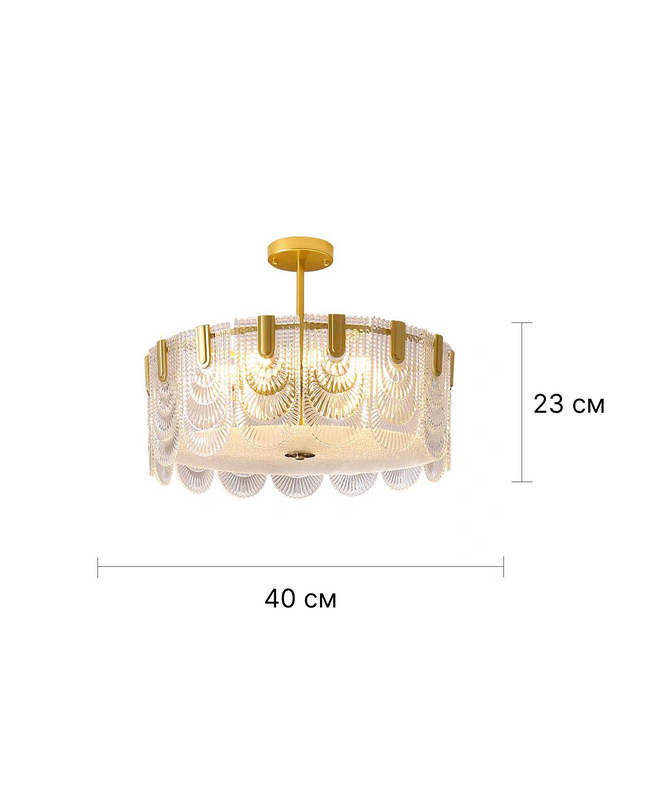 Chandelier ERNESTA — glass designer chandelier, custom lighting by RODESIGNE