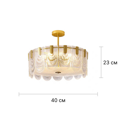 Chandelier ERNESTA — glass designer chandelier, custom lighting by RODESIGNE