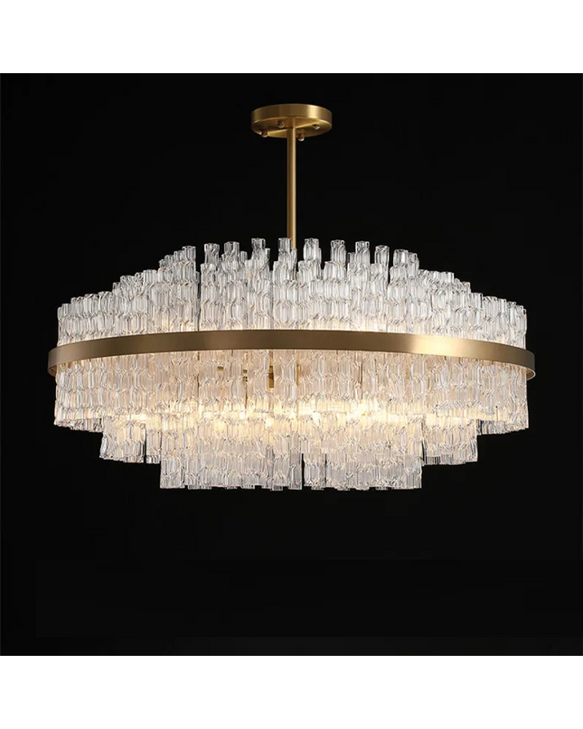 Chandelier HARTEX by Rodesigne — brass designer chandelier, custom lighting by RODESIGNE