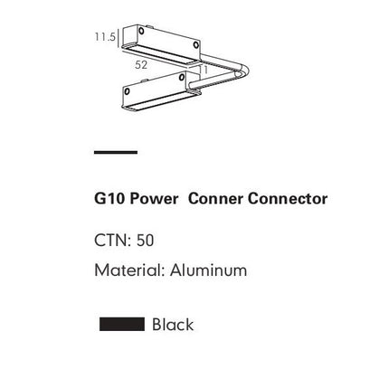 Corner Connector PARATA — track lighting accessory, technical lighting by RODESIGNE