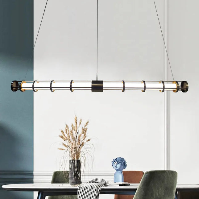 Chandelier CAGE TUBA — designer chandelier, custom lighting by RODESIGNE