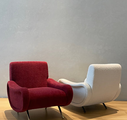 Armchair RIVA in burgundy velvet by RODESIGNE