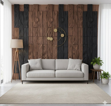 Panel OLD WOOD-STRIPS — decorative acoustic wall panel, sound absorption by RODESIGNE