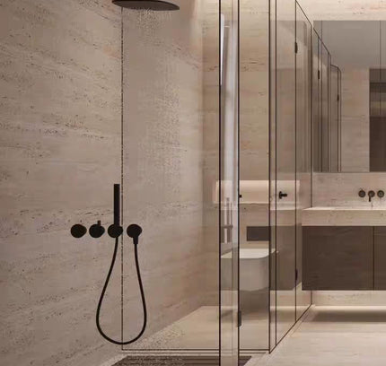 Wall Panel ITALIAN TRAVERTINE — decorative acoustic wall panel, sound absorption by RODESIGNE